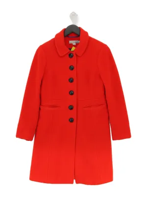 Boden Women's Coat UK 10 Red Wool with Polyester