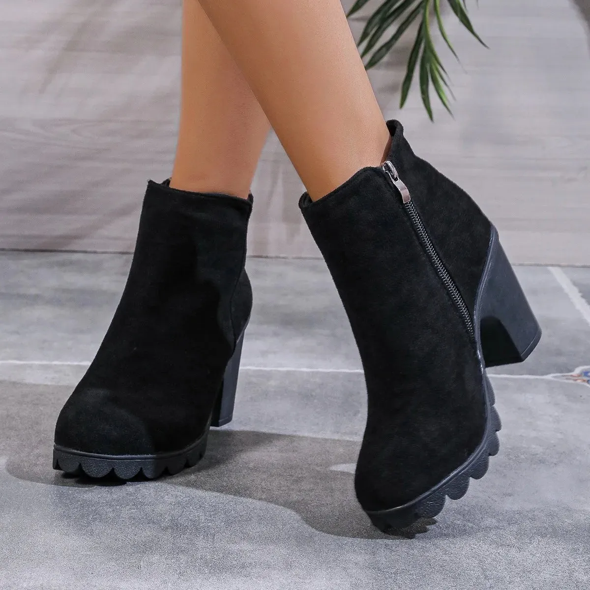 Boots High Quality Zipper Ladies Shoes