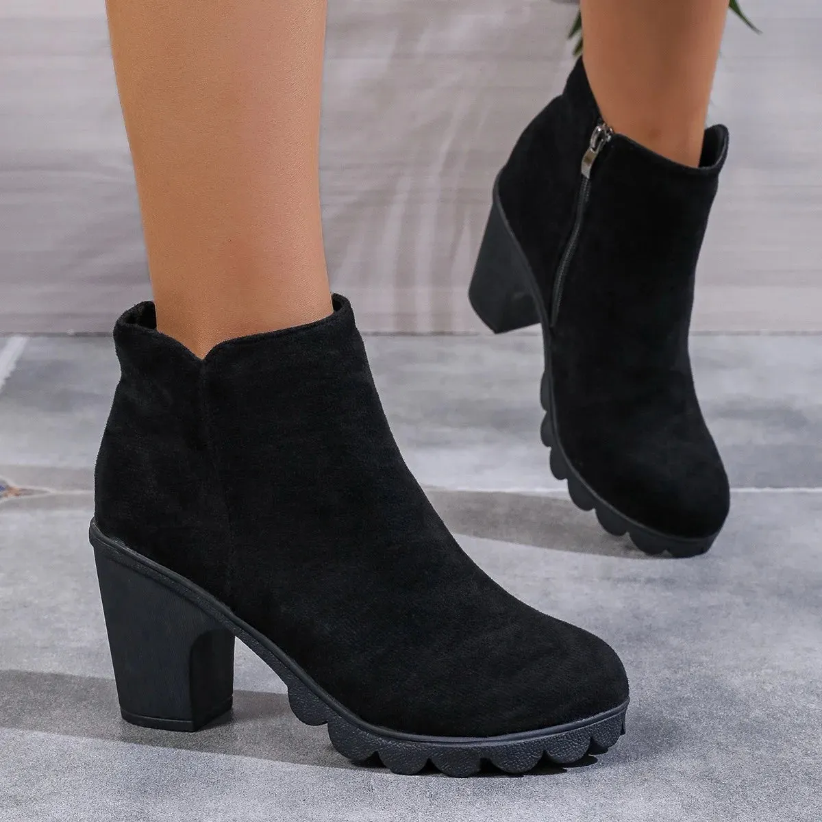 Boots High Quality Zipper Ladies Shoes