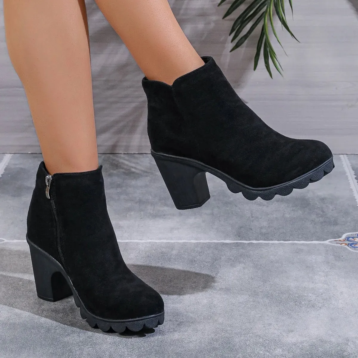 Boots High Quality Zipper Ladies Shoes