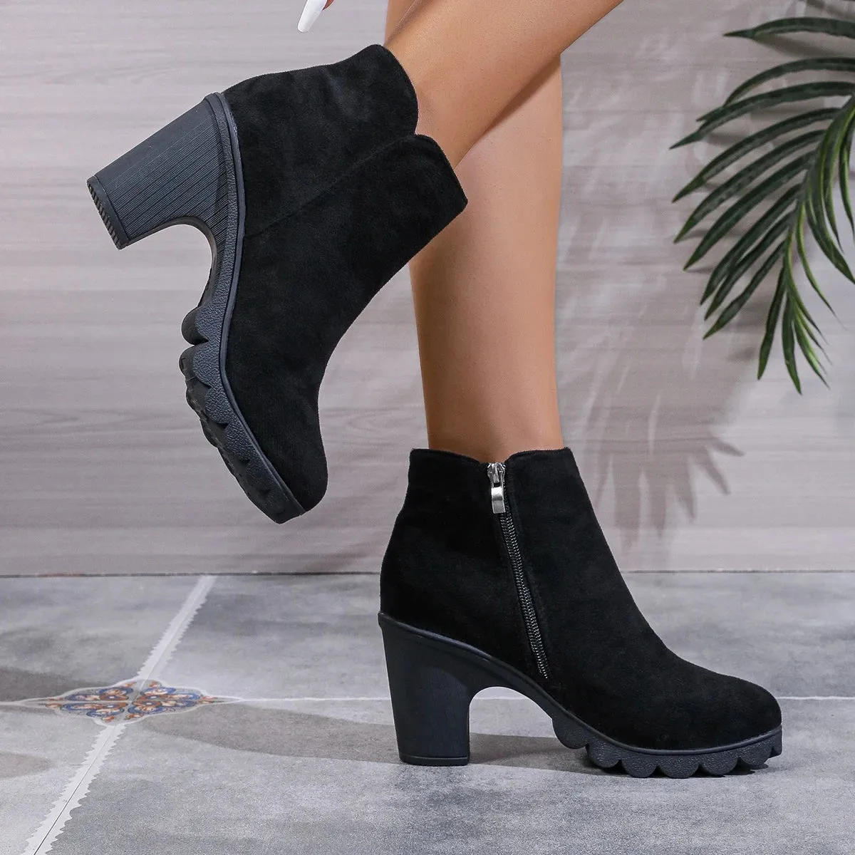 Boots High Quality Zipper Ladies Shoes