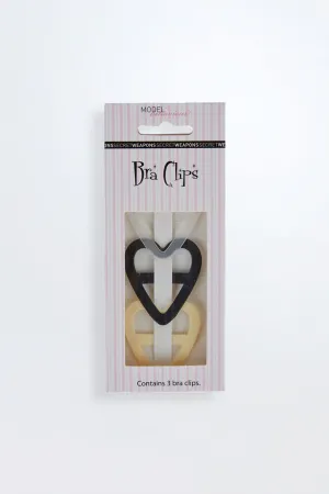 Bra Clips Heart 3 pack