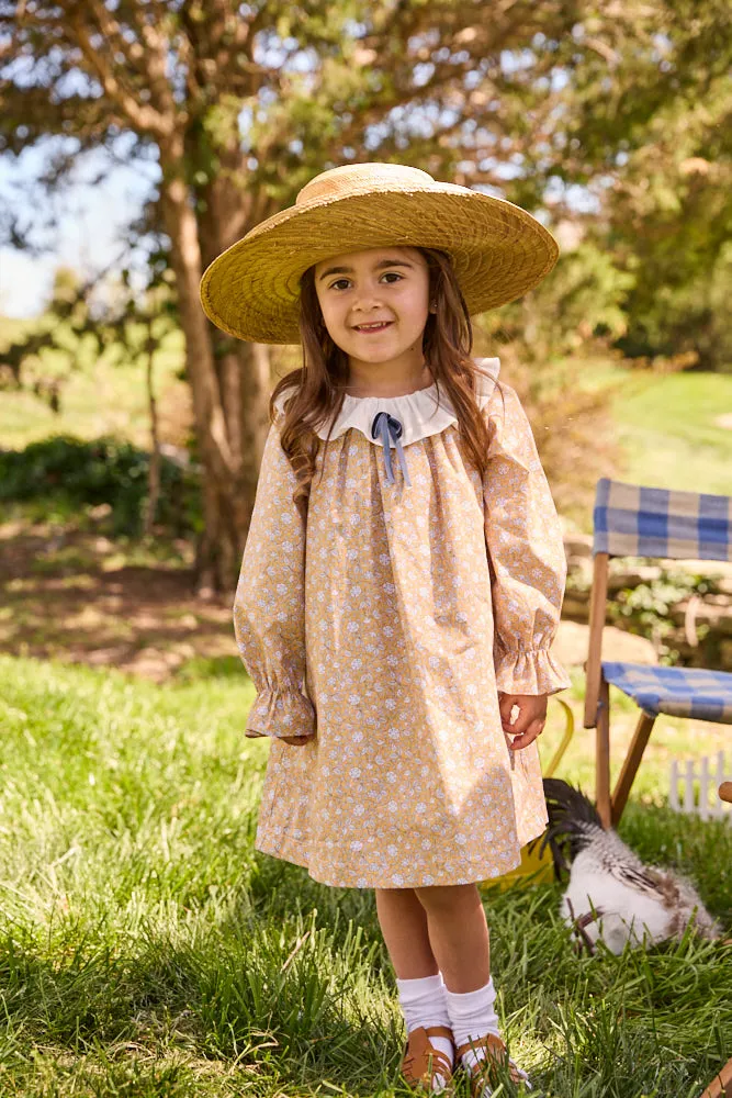 Breton Dress with Bow -- Goldie Floral