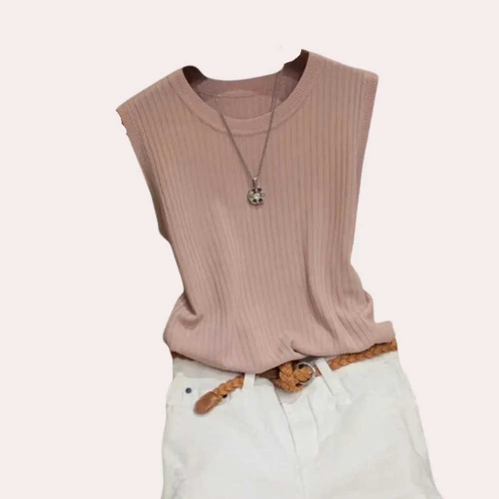 Briana - Sleeveless Round Neck Top for Women - Simple & Stylish