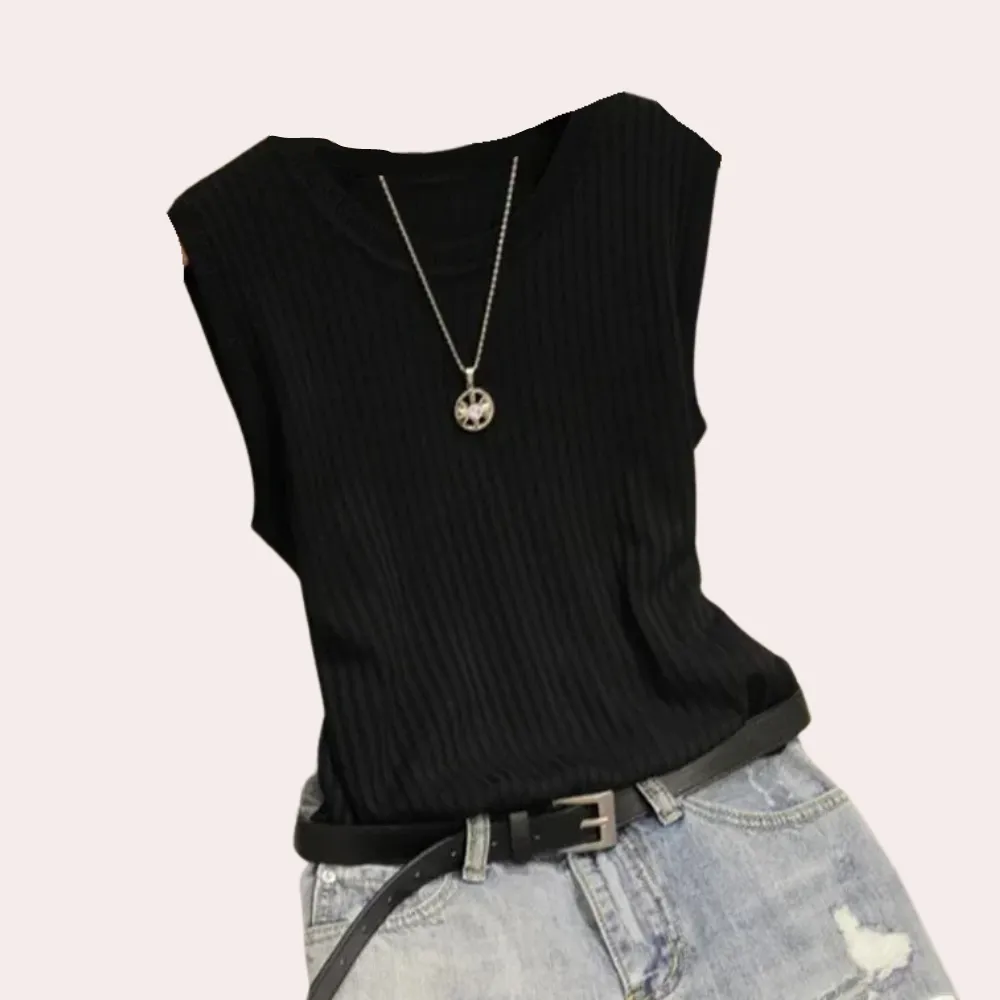 Briana - Sleeveless Round Neck Top for Women - Simple & Stylish