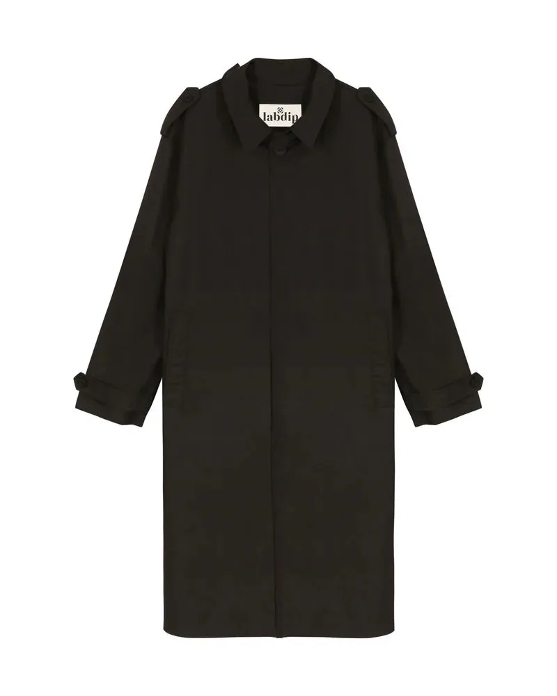 Bristol Sleek Worker Trenchcoat - Black