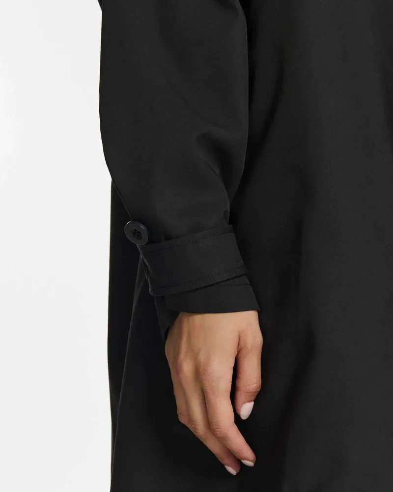 Bristol Sleek Worker Trenchcoat - Black