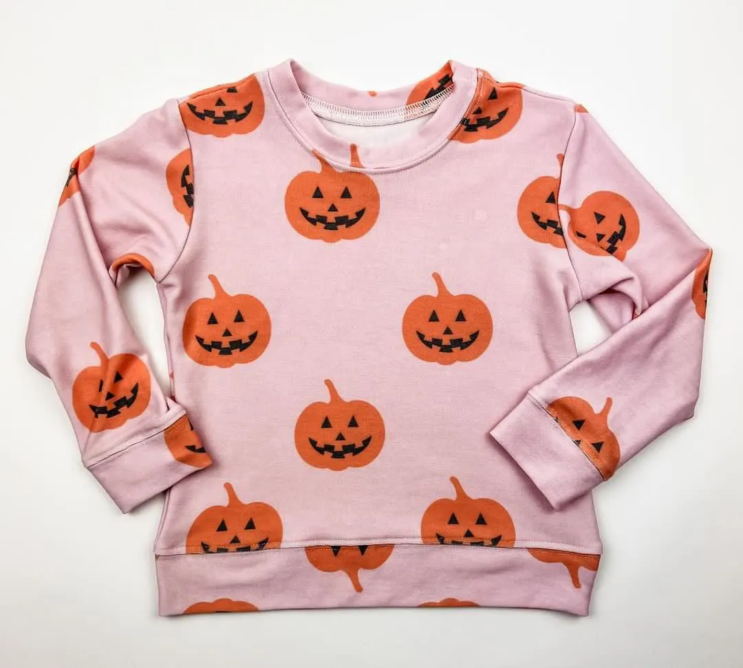 Brokedown Clothing Kid's Jack O Lantern Sweatshirt - Pastel