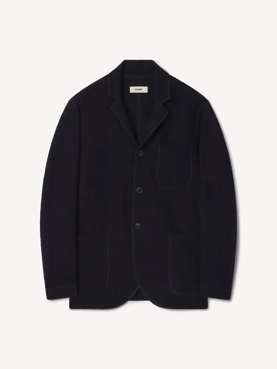 BUCK MASON FELTED CHORE COAT IN NAVY