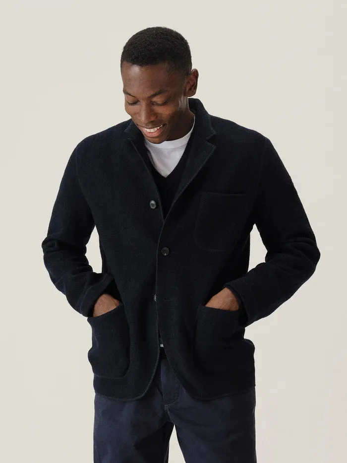 BUCK MASON FELTED CHORE COAT IN NAVY