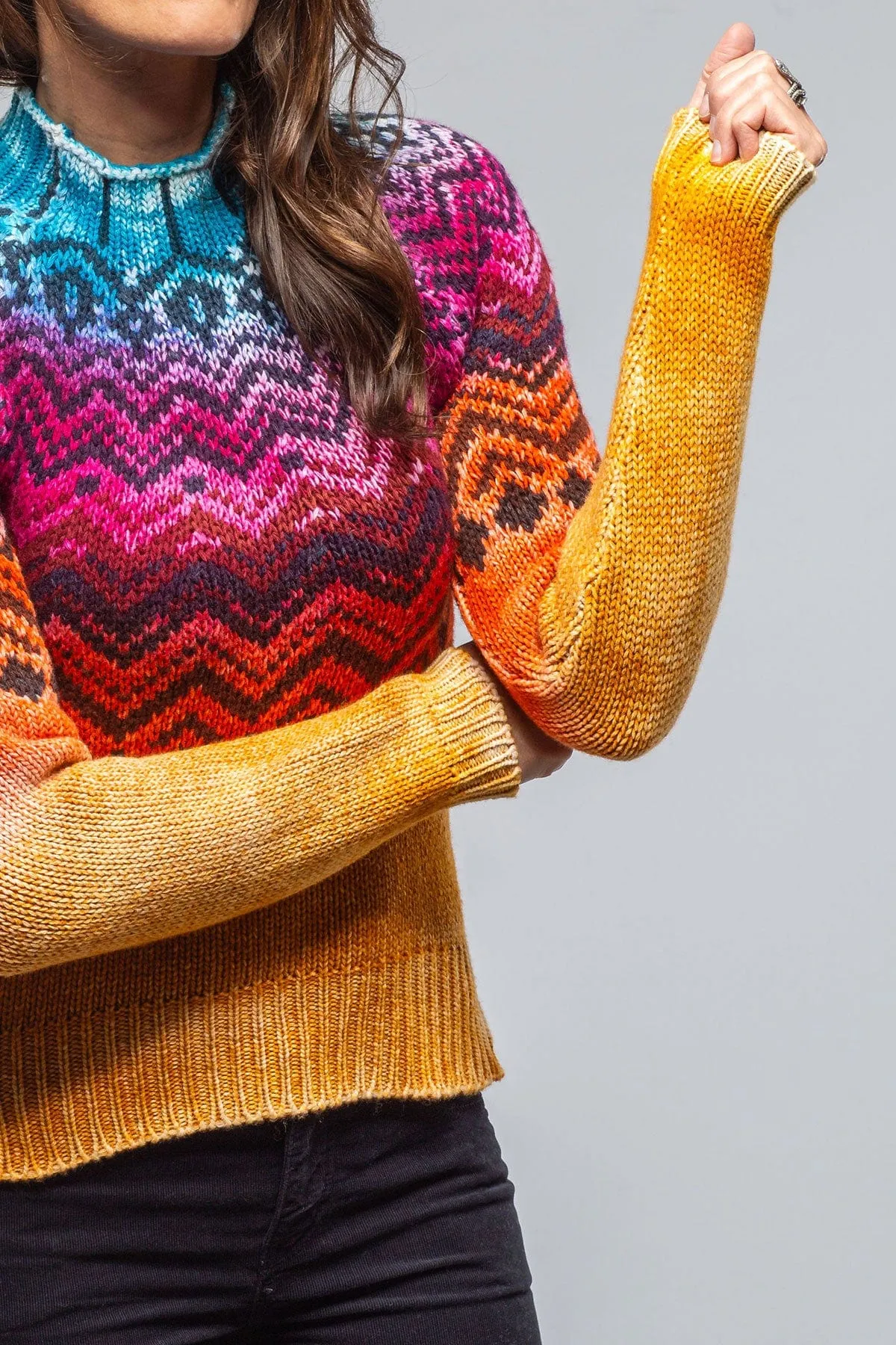 Cabin Sweater In Color Stripe