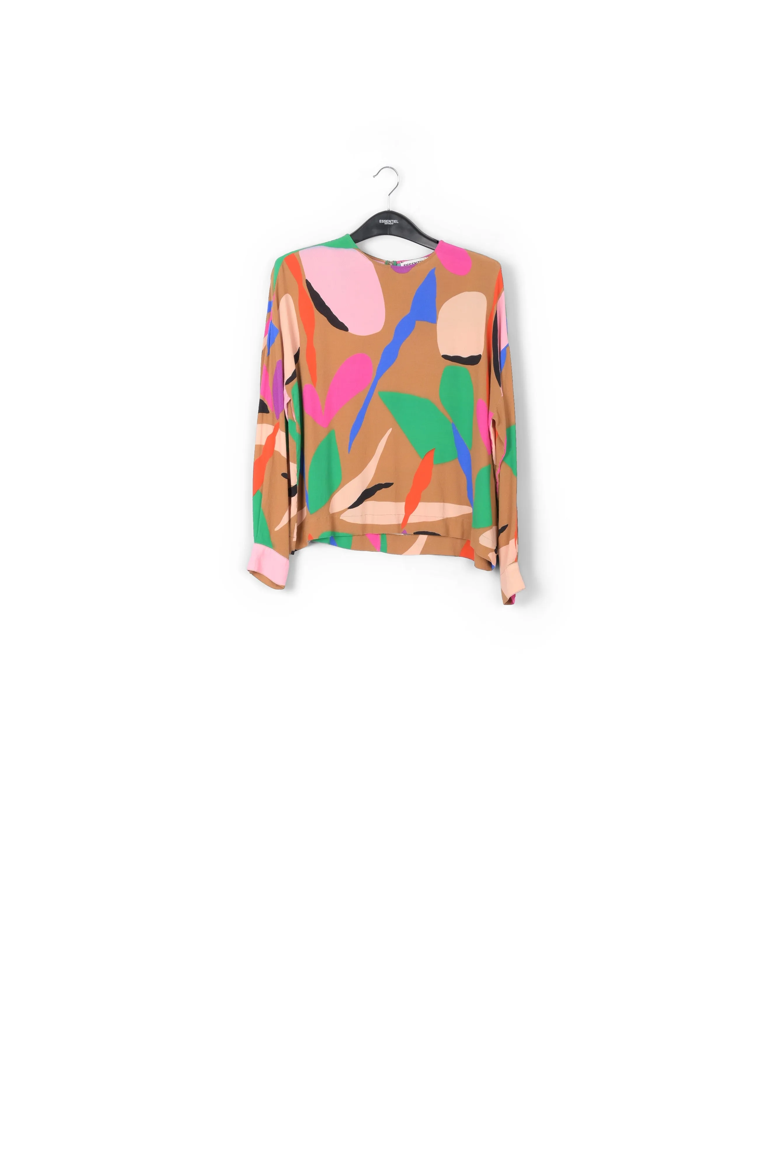 Camel graphic-print top