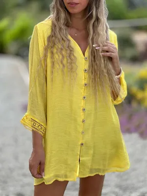 Candice - Relaxed Chic Blouse with Long Sleeves