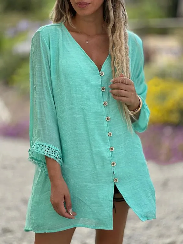 Candice - Relaxed Chic Blouse with Long Sleeves