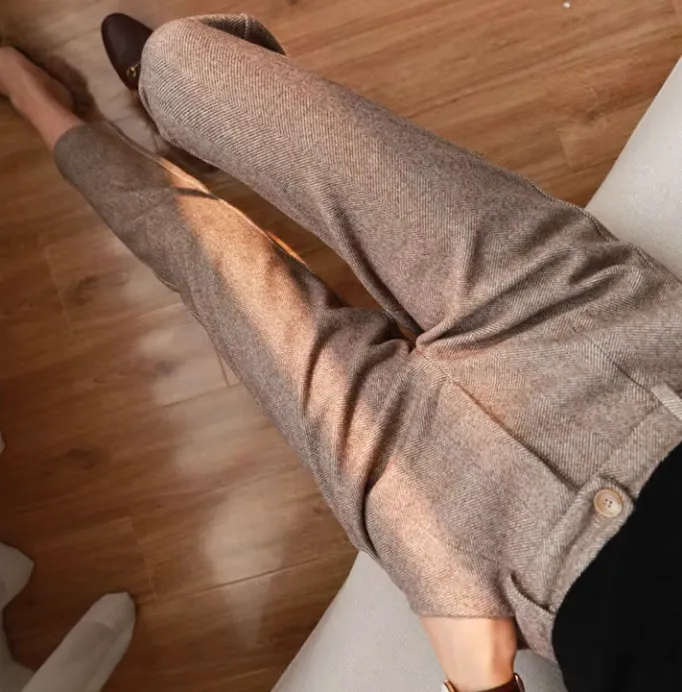 Carlo - Elegant Pure Wool Tailored Trousers