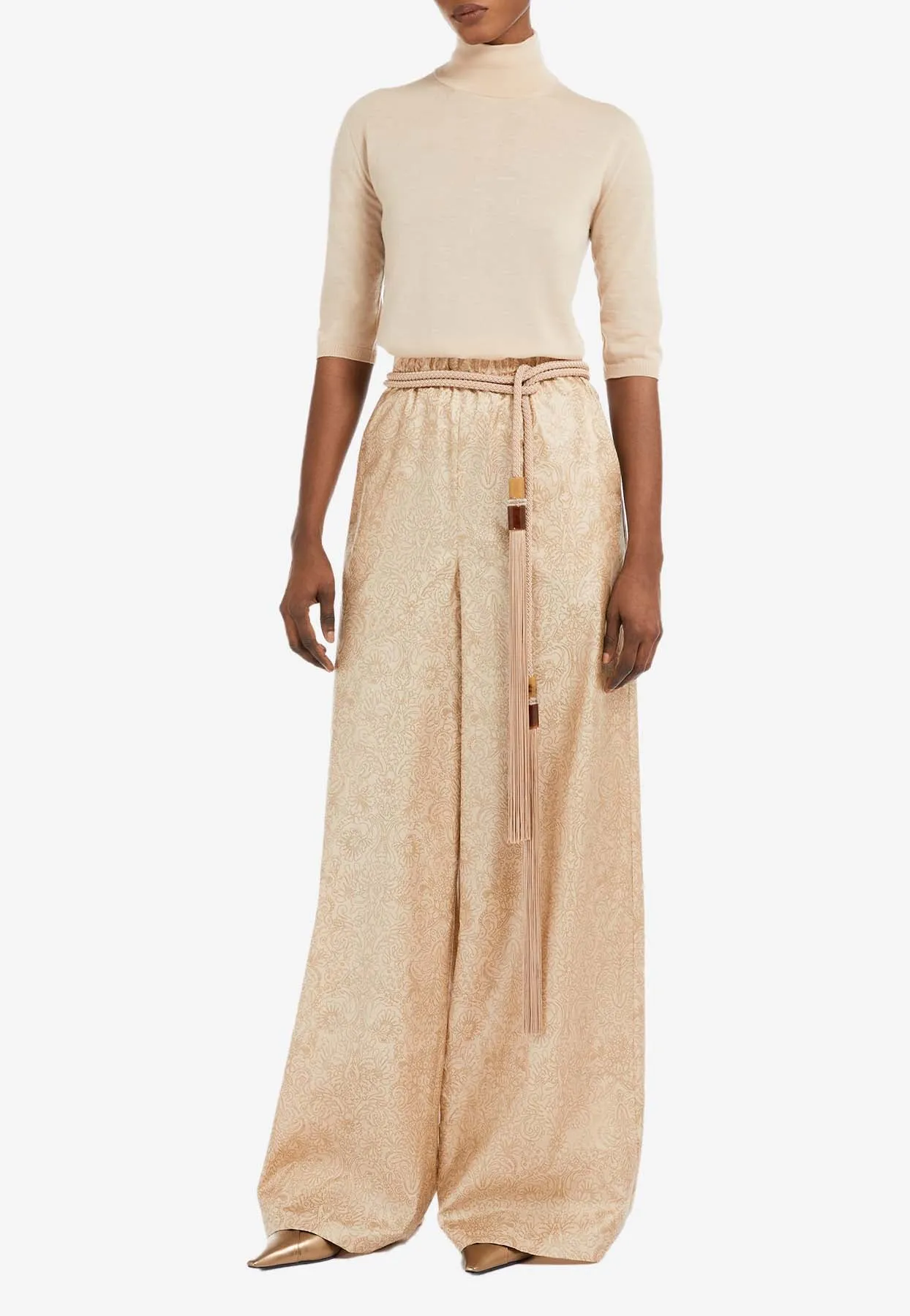 Cecina Turtleneck Wool Knit Top