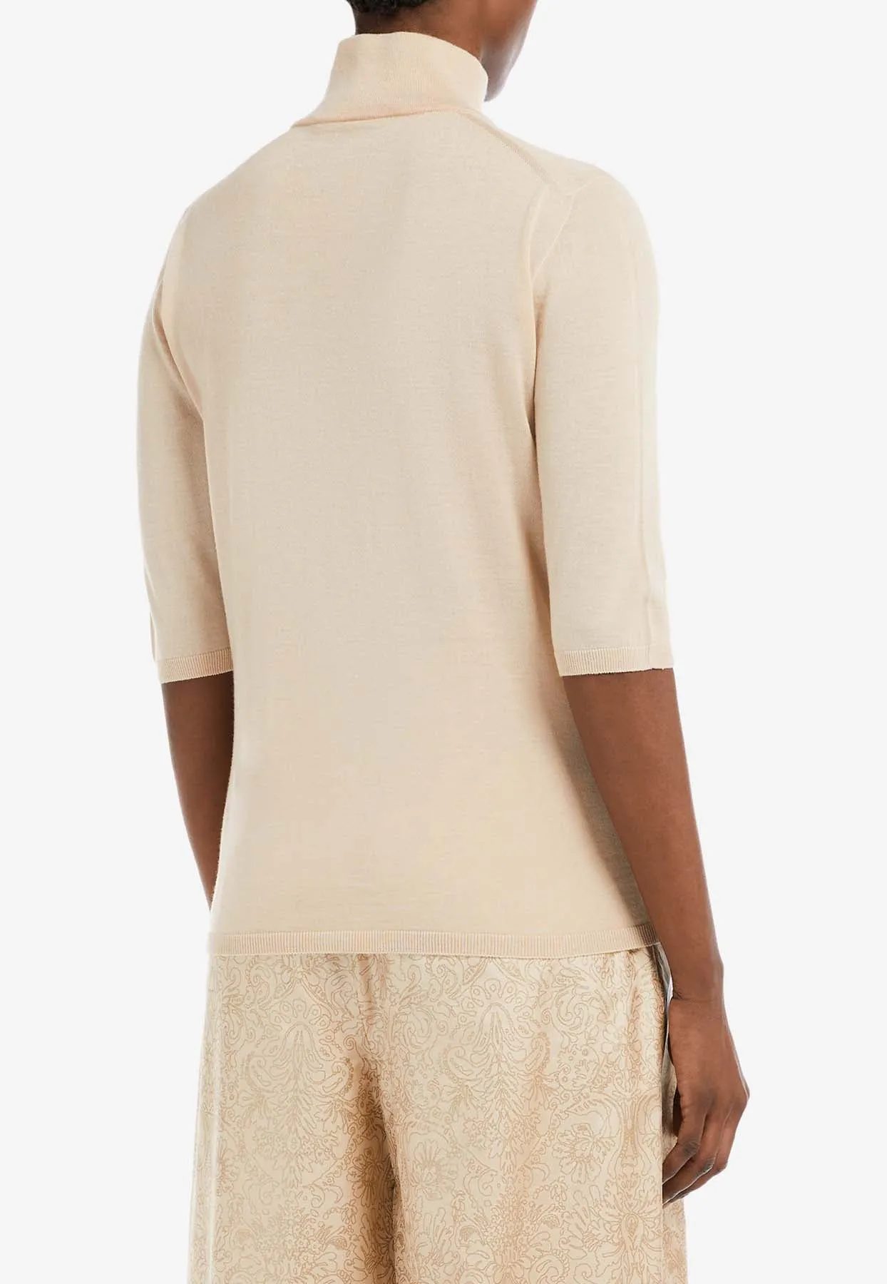 Cecina Turtleneck Wool Knit Top
