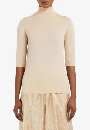 Cecina Turtleneck Wool Knit Top