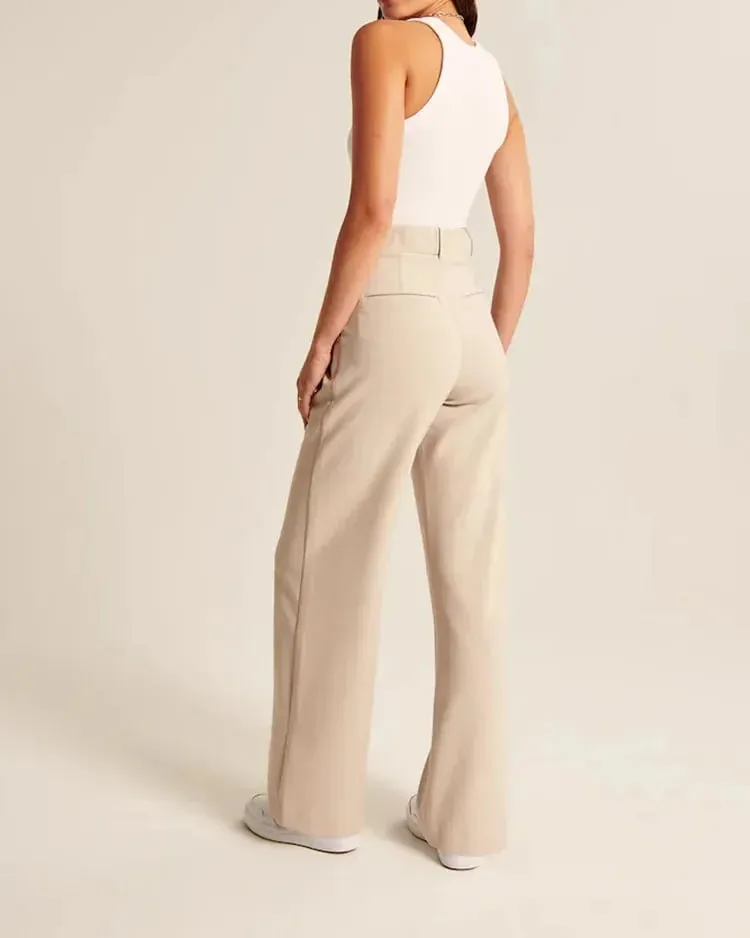 CEO Wide-Leg Tailored Pants