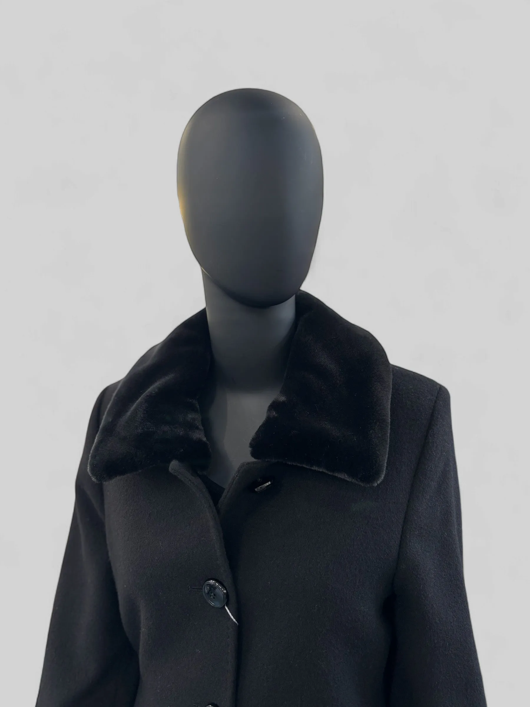 Christina Felix Coat with Fuax Fur Collar