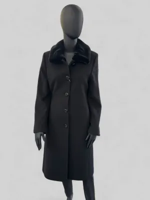 Christina Felix Coat with Fuax Fur Collar