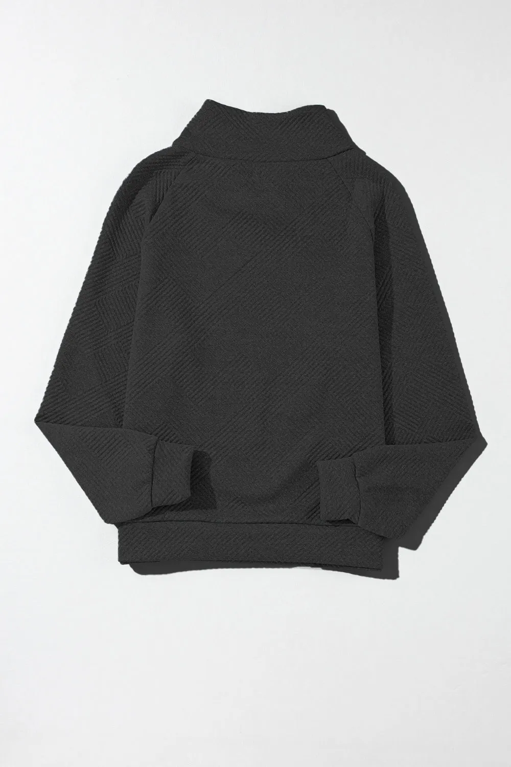 Clara Textured Turtleneck Long Sleeve Sweatshirt
