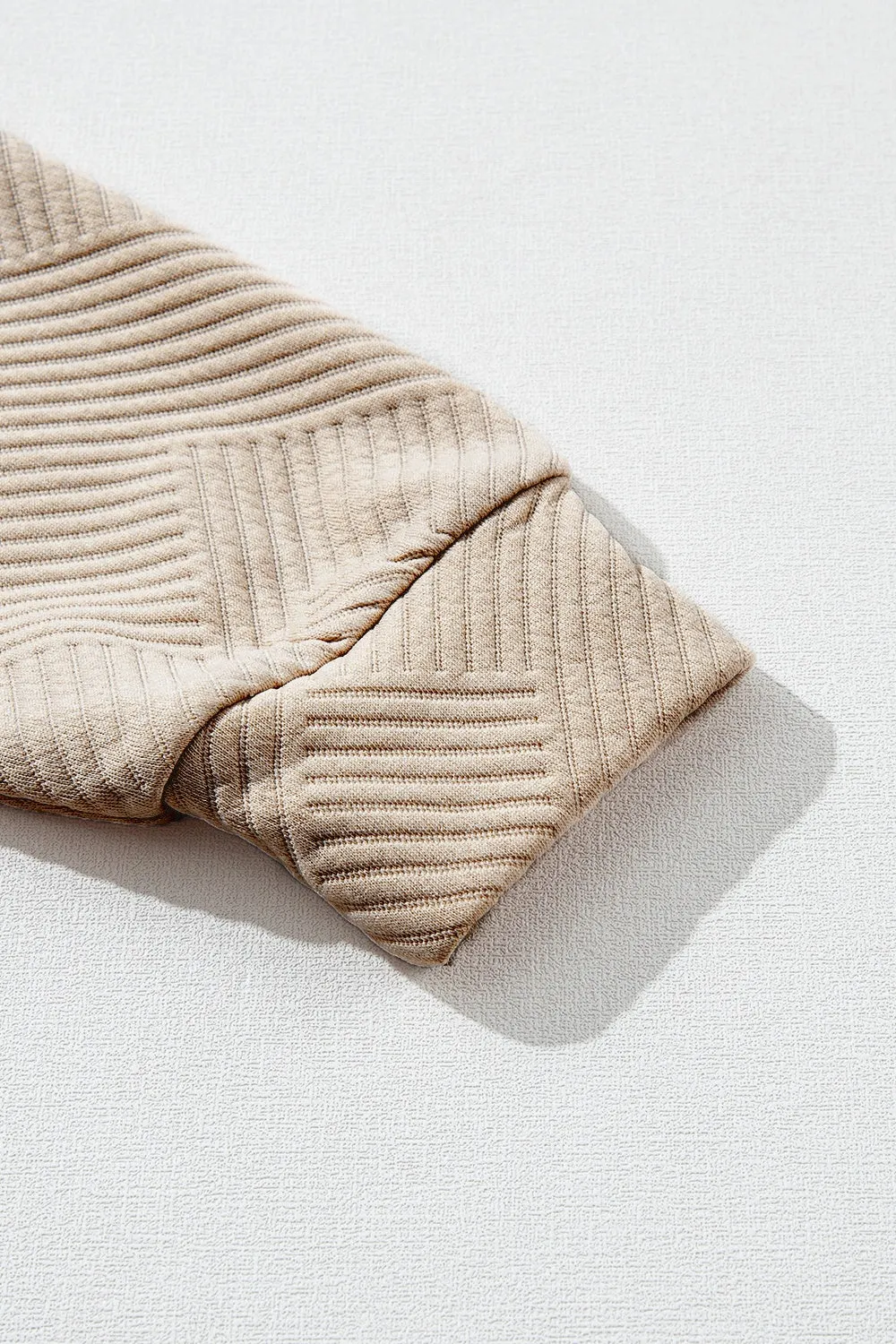 Clara Textured Turtleneck Long Sleeve Sweatshirt