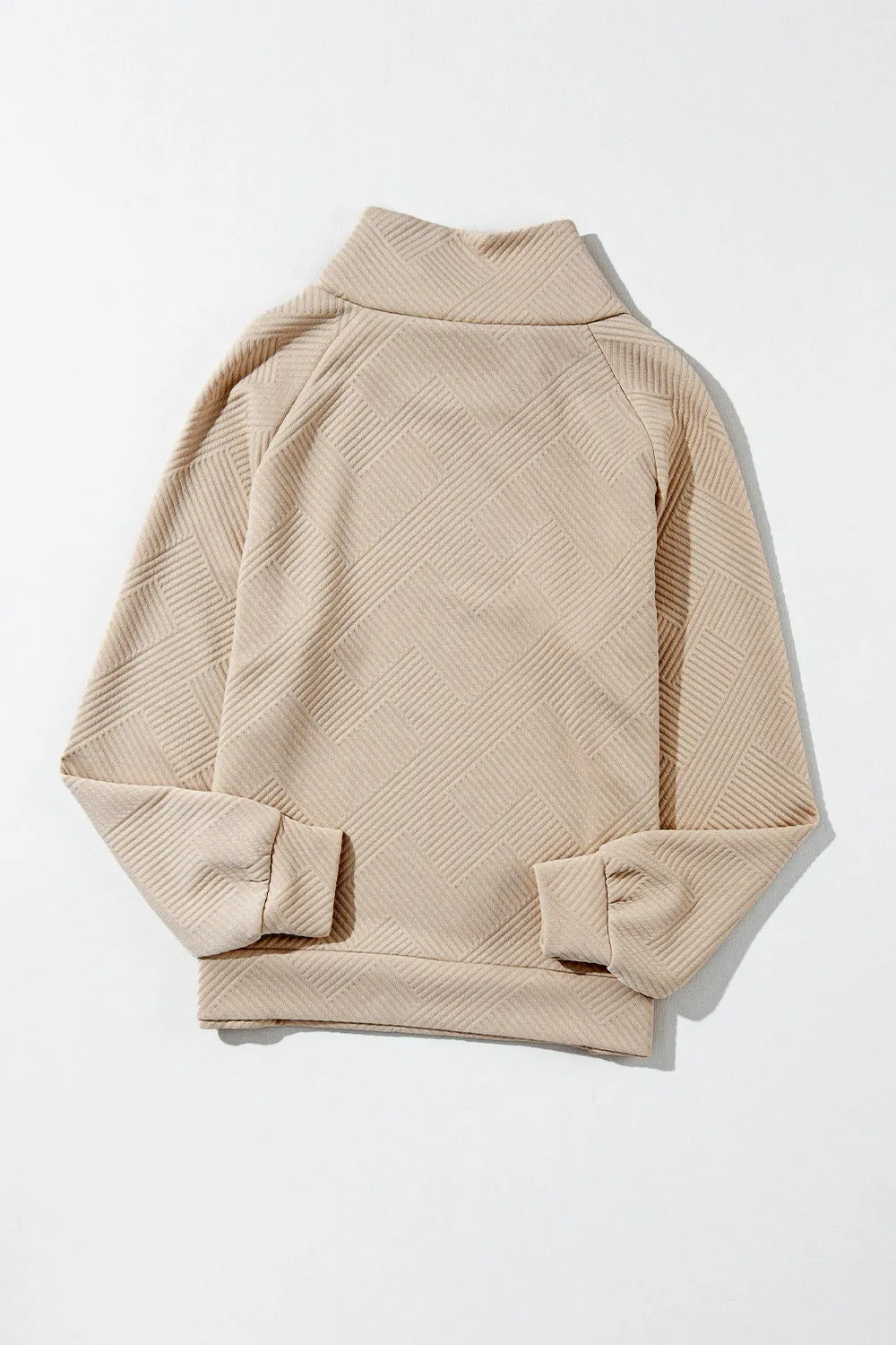 Clara Textured Turtleneck Long Sleeve Sweatshirt