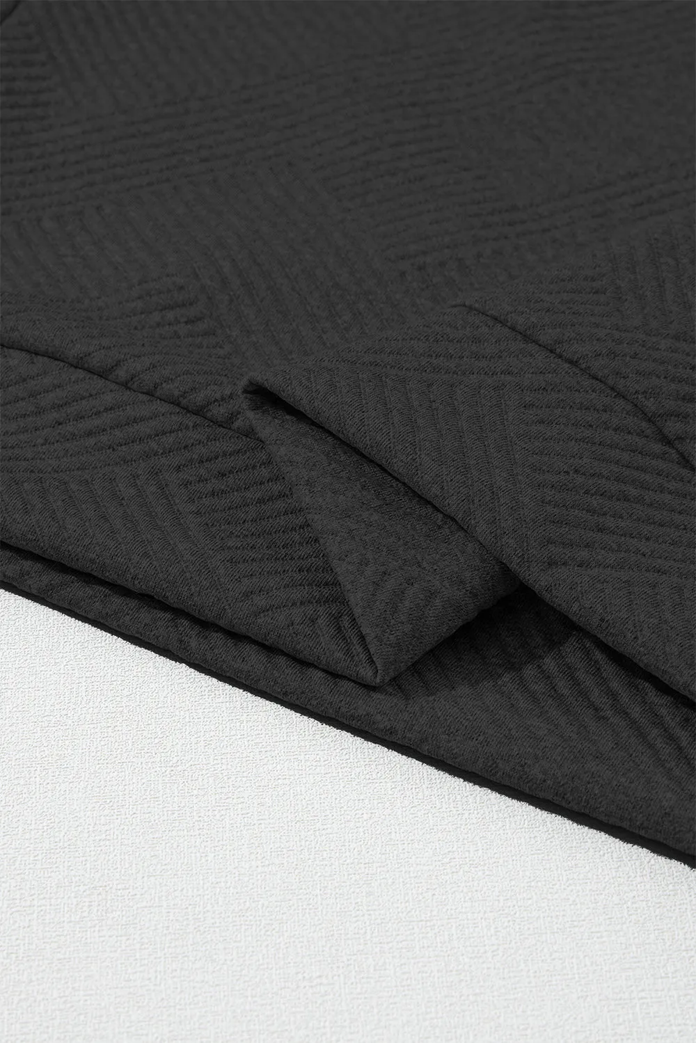 Clara Textured Turtleneck Long Sleeve Sweatshirt