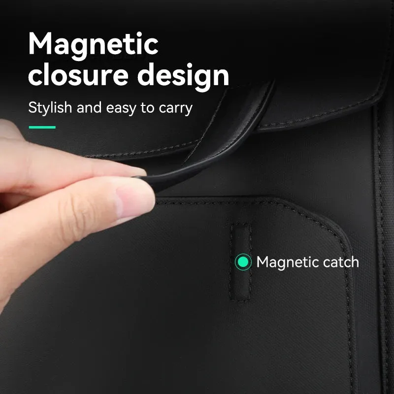 Classic Business Work Black Leather Backpack