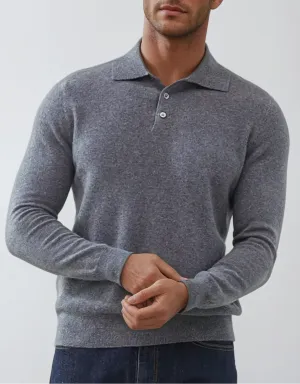Classic Cashmere Polo - Grey