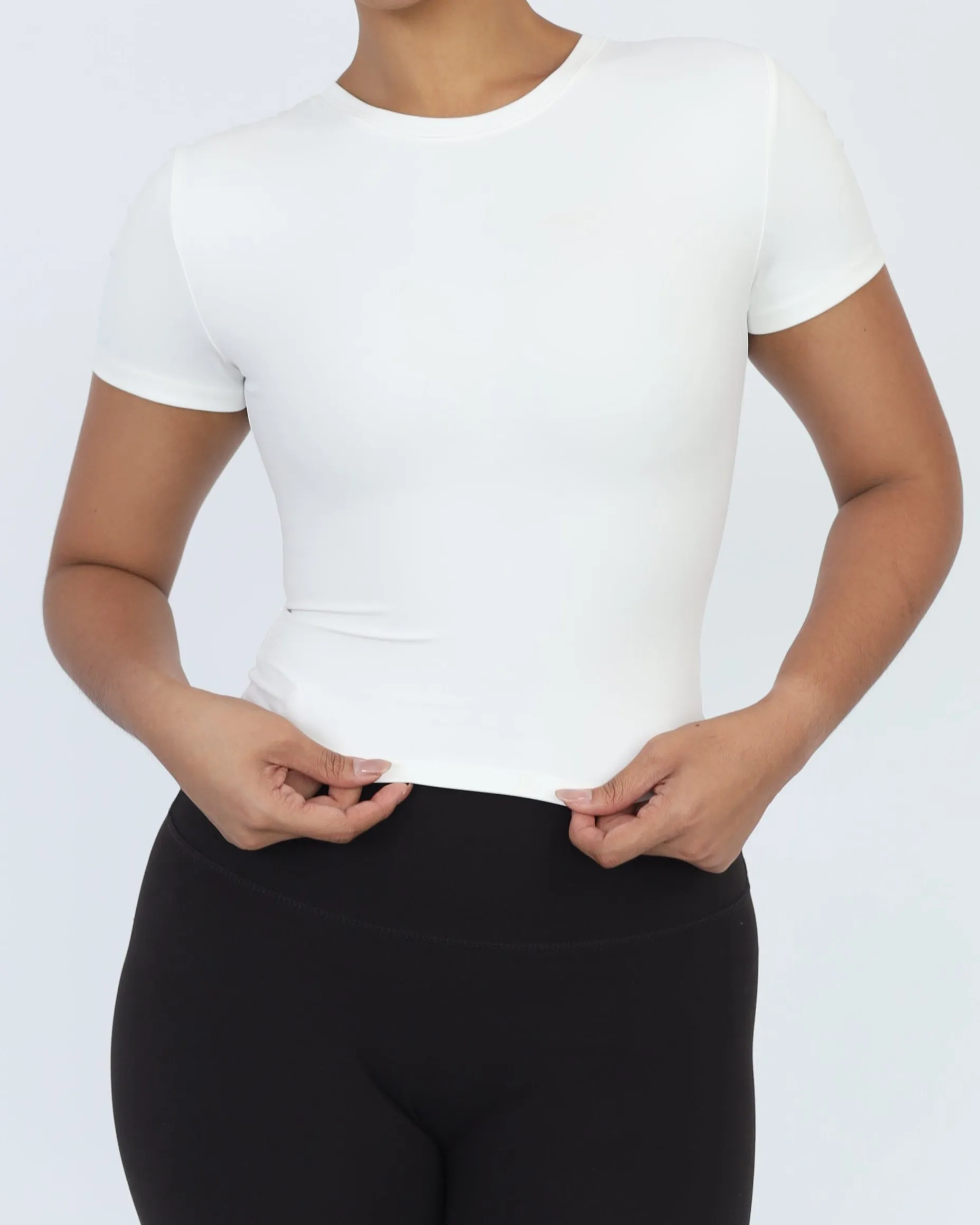 Cloud Fitted Tee - White