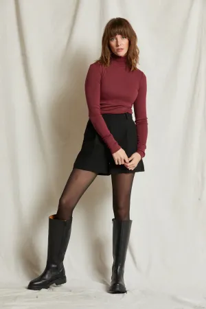 Cotton Rib Turtleneck