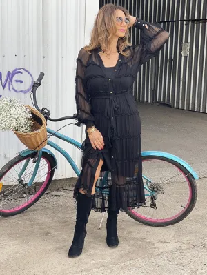 Coyote Maxi Dress - Black