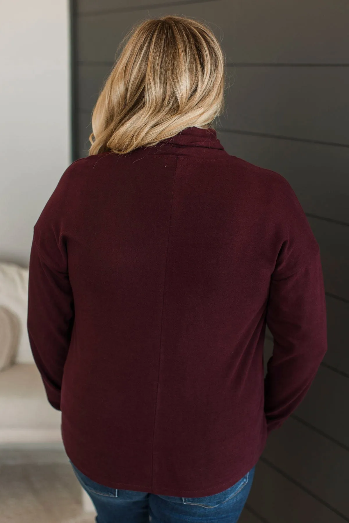 Crazy For Love Knit Sweater- Maroon