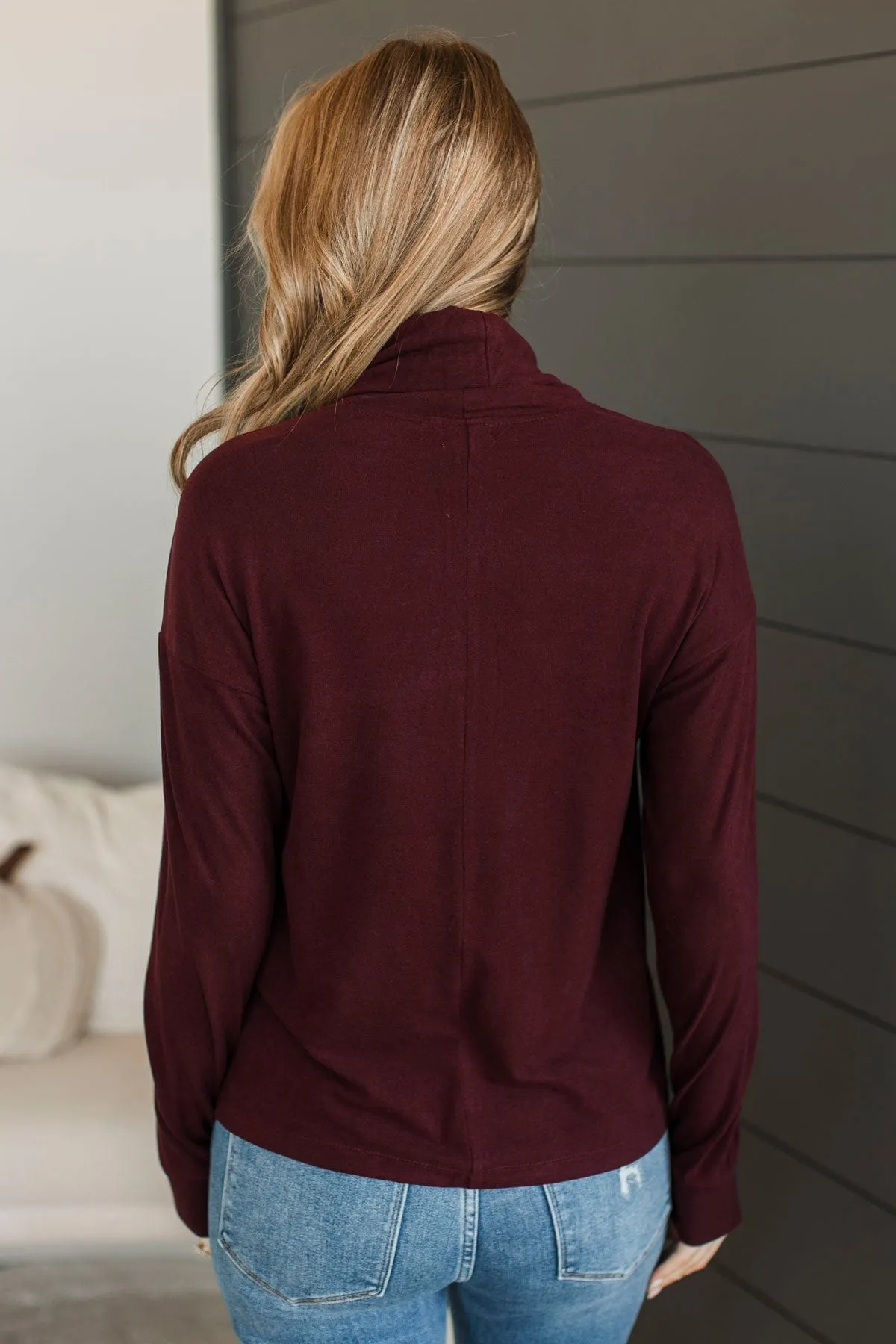 Crazy For Love Knit Sweater- Maroon