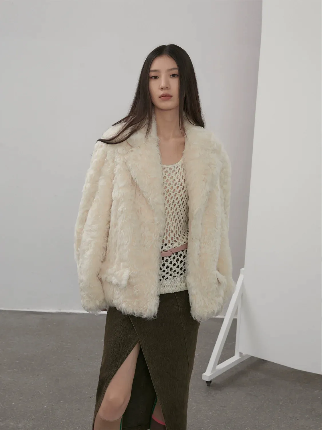 Curly Shearling Coat