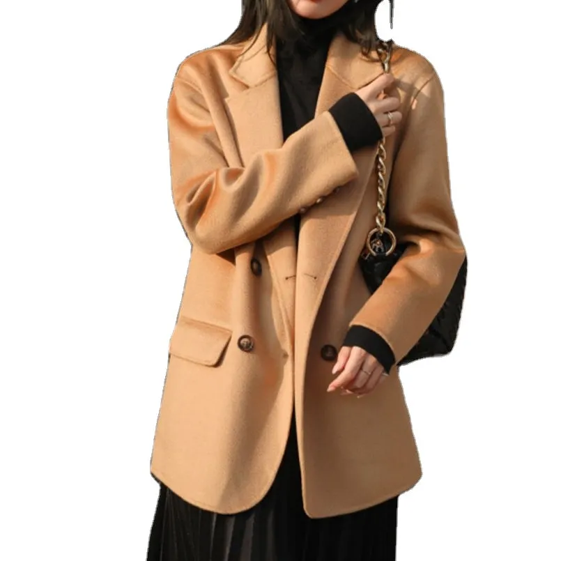 Customized high quality women winter autumn ladies fashion wool coat jacket