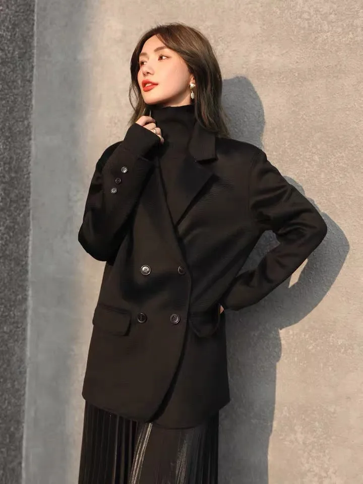 Customized high quality women winter autumn ladies fashion wool coat jacket