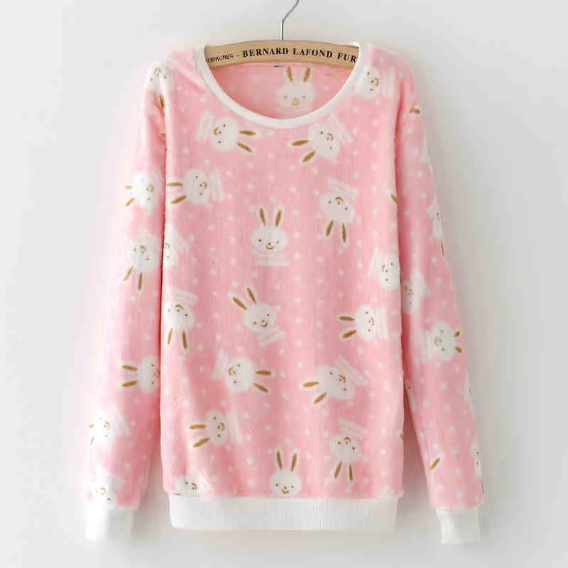 Cute Teddy Bear Harajuku Christmas Sweater Womens Sweaters Fashion Winter Lined Wool Sweater Cashmere Knitted Sweater Wol