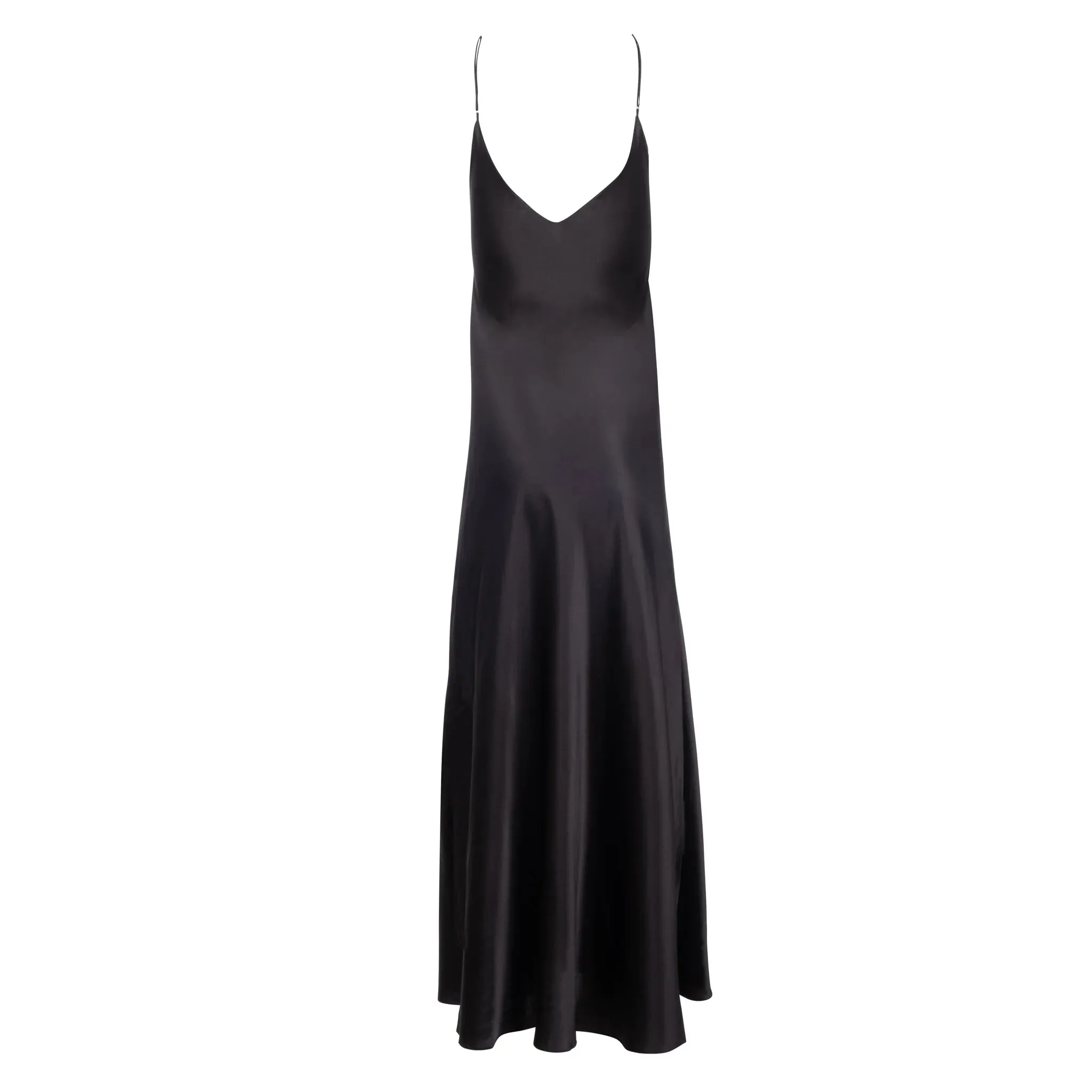 Dannijo Maxi Bias Slip Dress Black