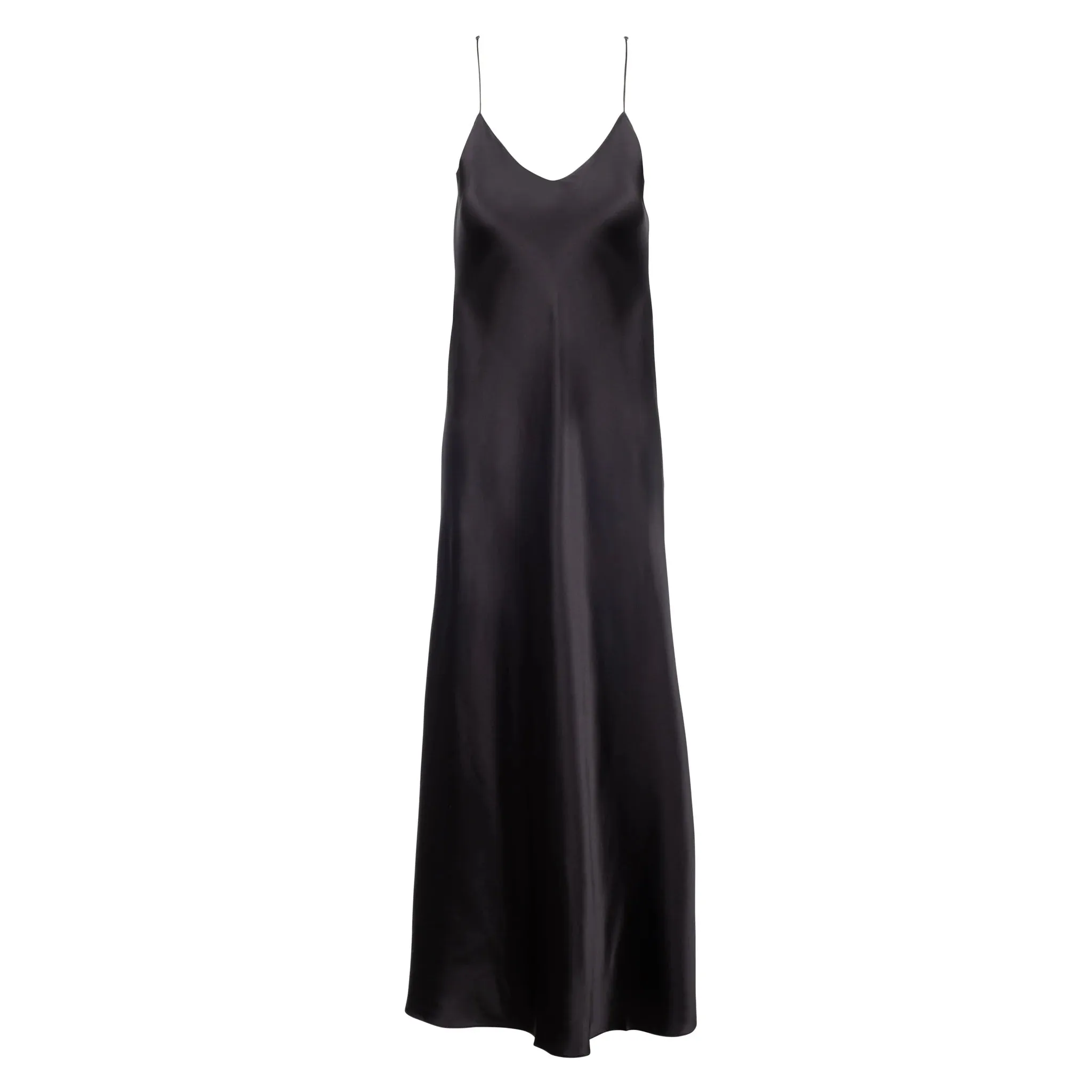 Dannijo Maxi Bias Slip Dress Black