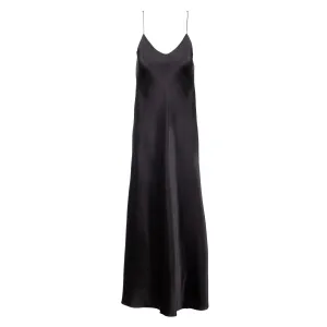 Dannijo Maxi Bias Slip Dress Black