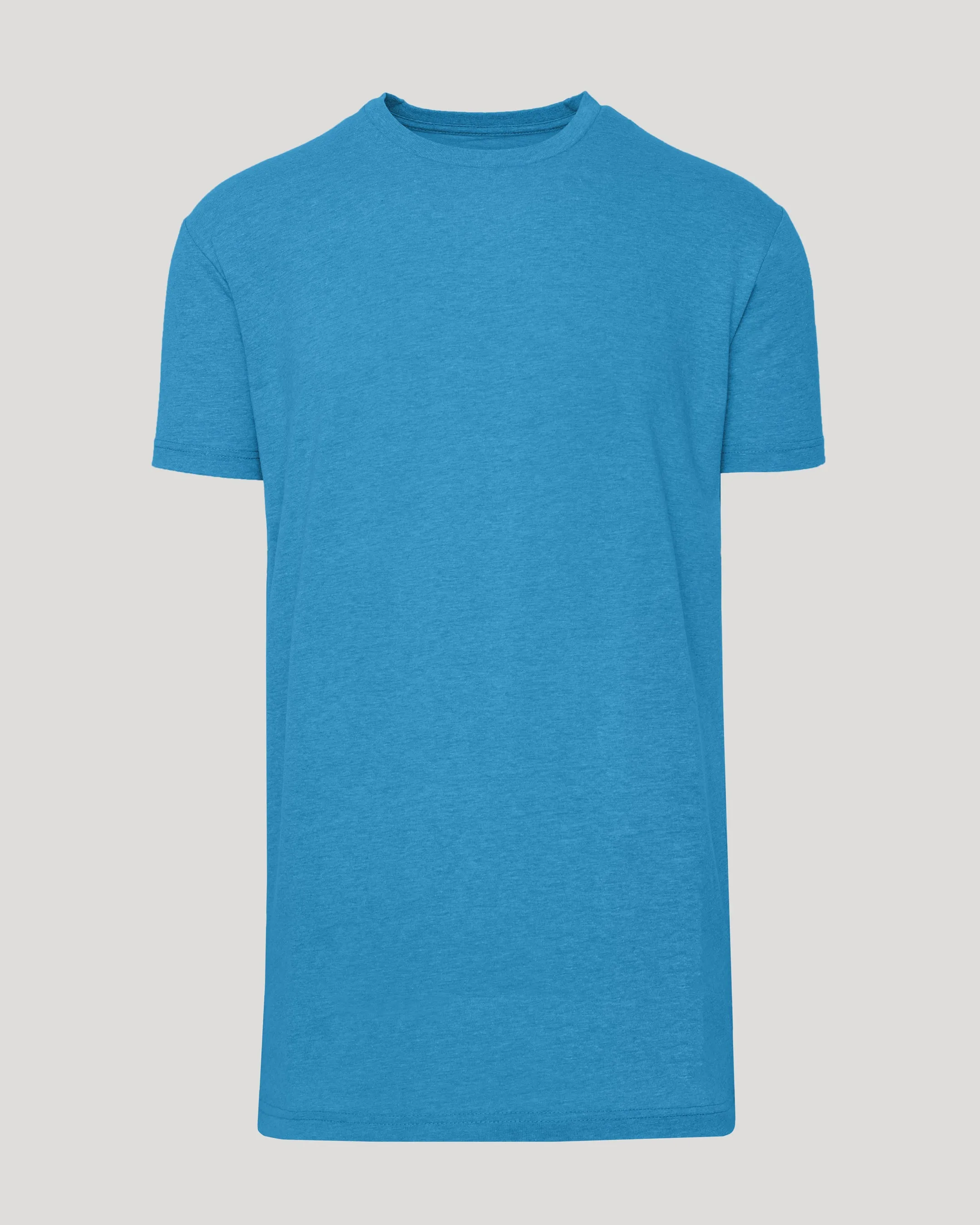 Dark Heather Bahama Blue Tall Straight Hem Crew Neck T-Shirt