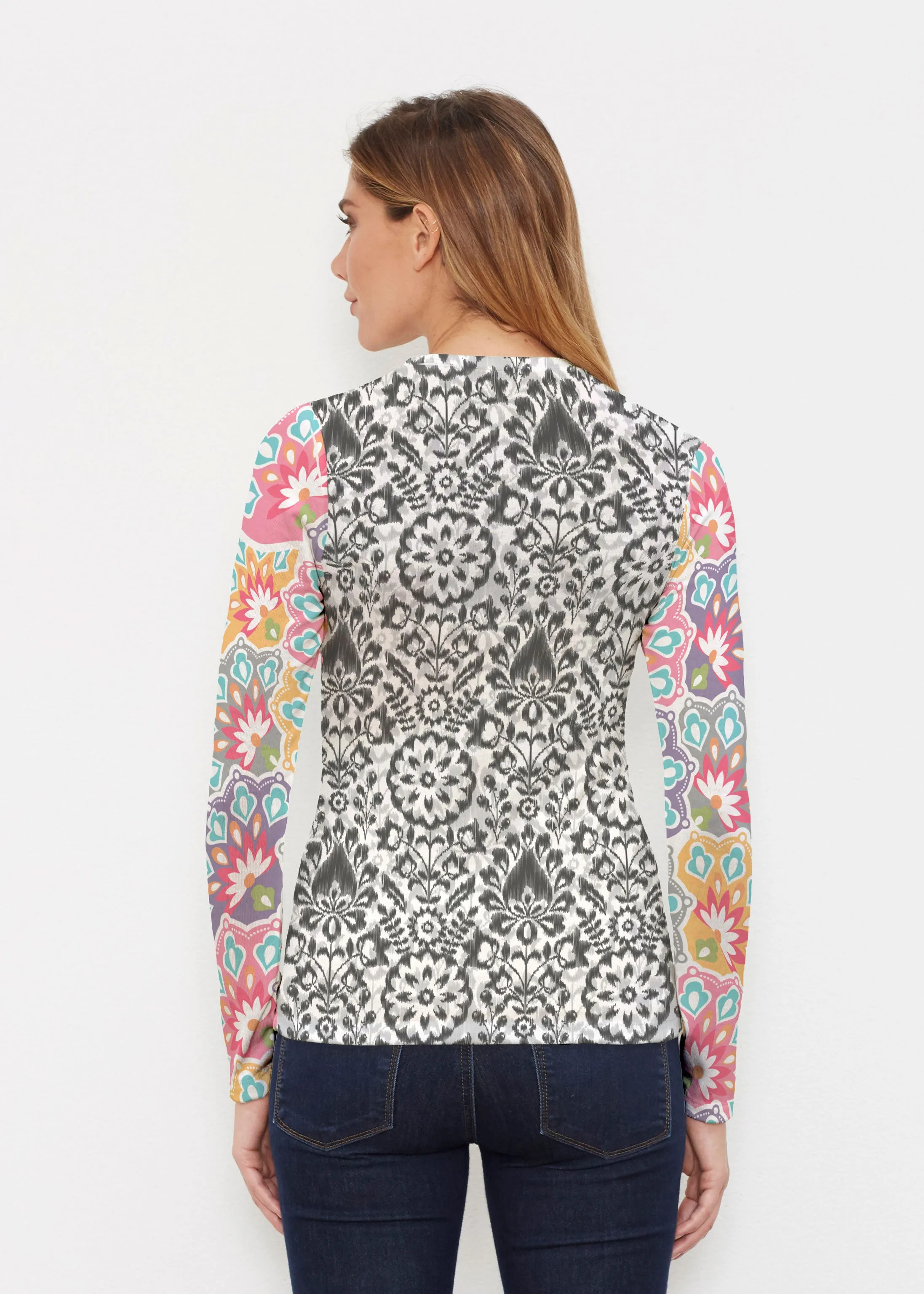 Darling Geo (13382) ~ Butterknit Long Sleeve Crew Top
