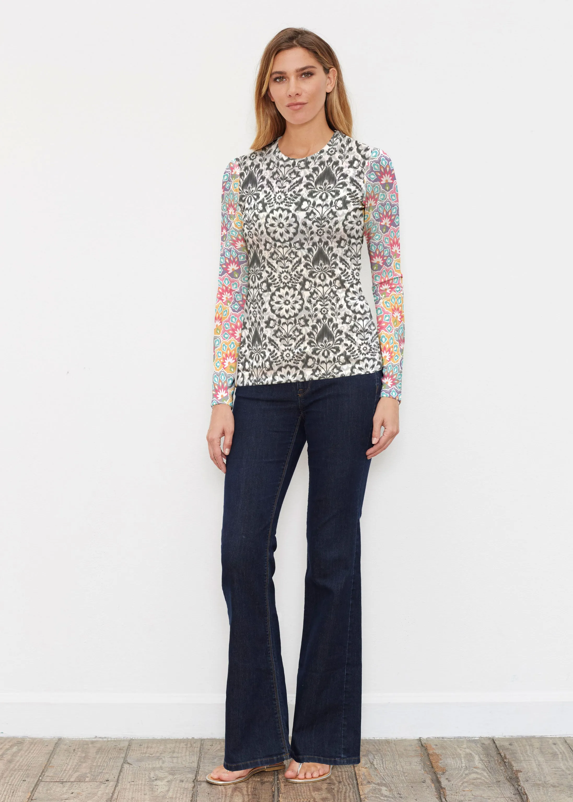 Darling Geo (13382) ~ Butterknit Long Sleeve Crew Top