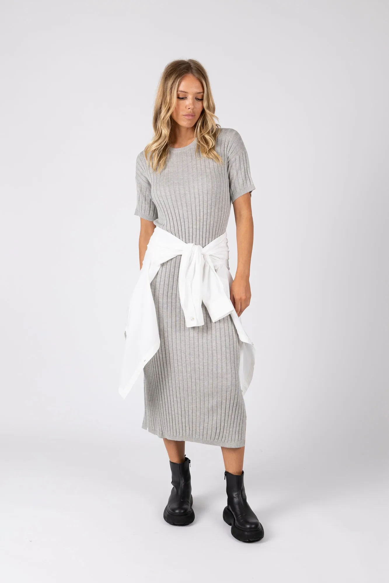 Day Off Knit Maxi - Silver Marle