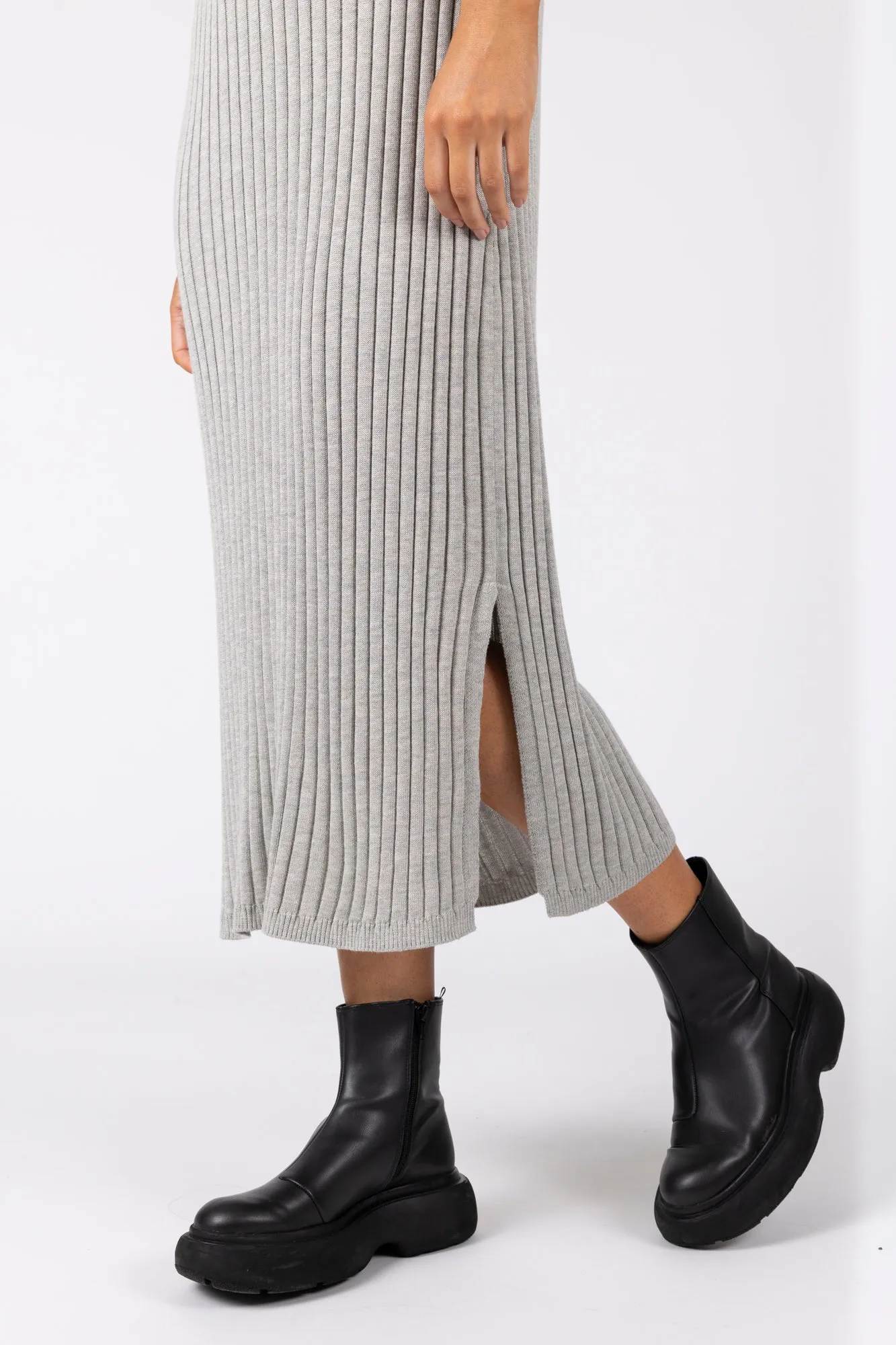 Day Off Knit Maxi - Silver Marle