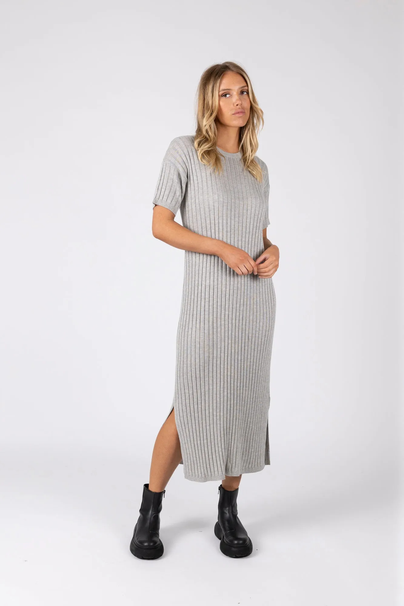 Day Off Knit Maxi - Silver Marle