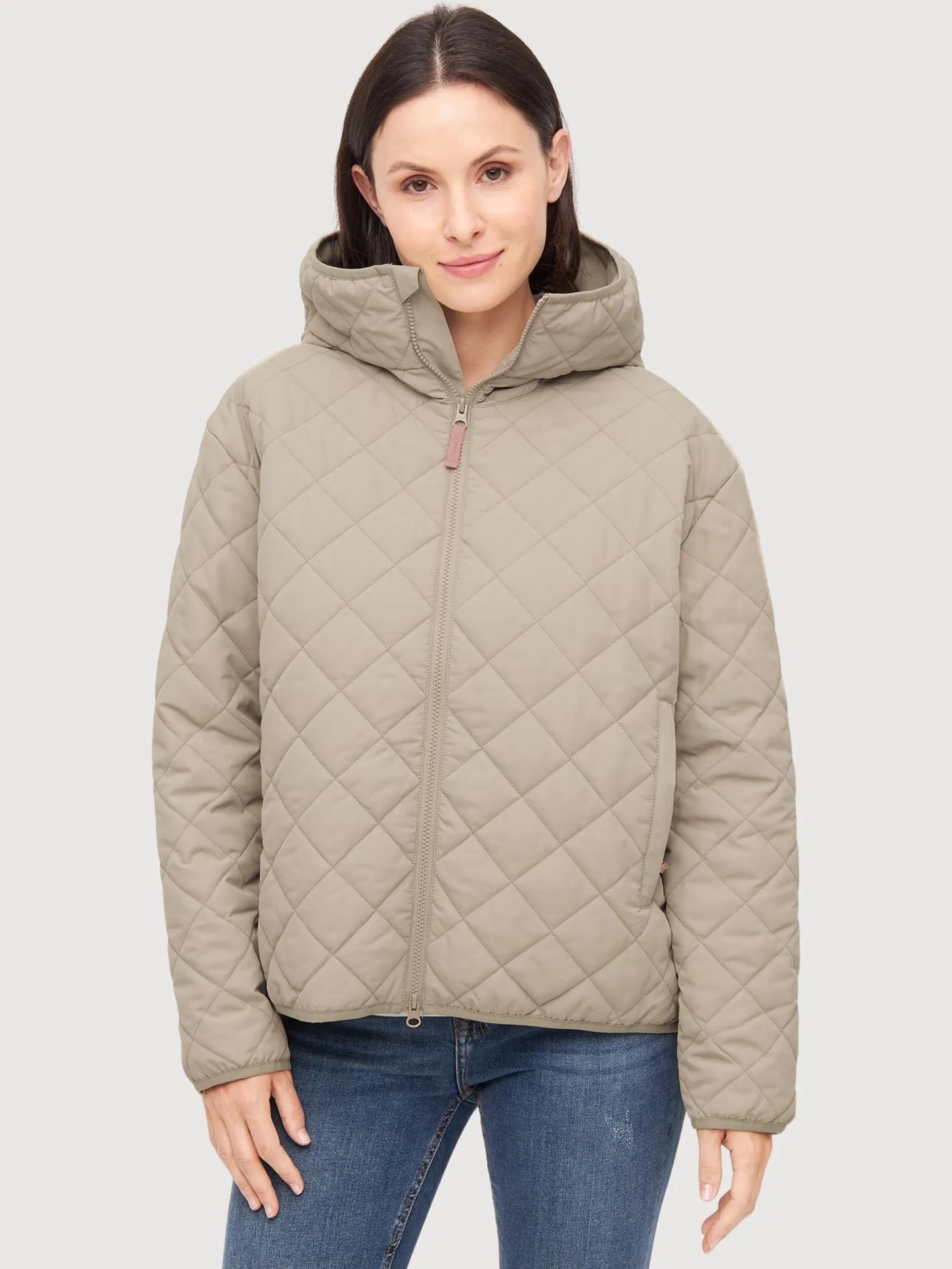 Derbe Quiltby Short Jacket in Cobblestone Beige | Derbe